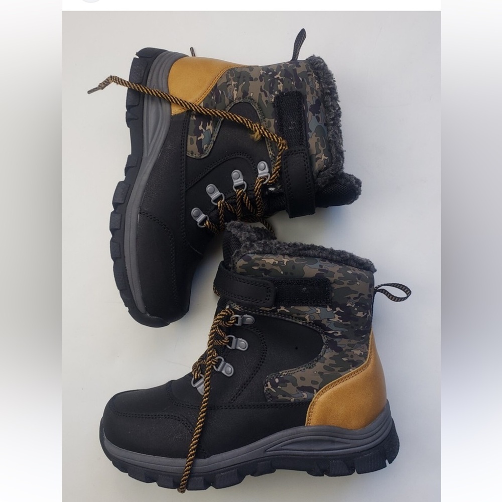 Thermolite NEW All In Motion Black Tan Camo Big Kids Sz4 Winter Boots pricefirm
